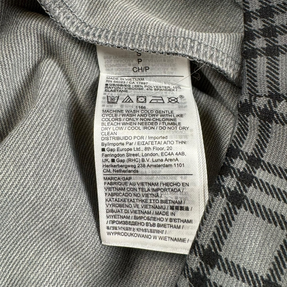 GAP Ponte Leggings Plaid New Shadow Gray and Black - Picture 6 of 9